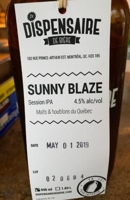 Sunny Blaze 4.5%, Le Dispensaire De Biere, Canada