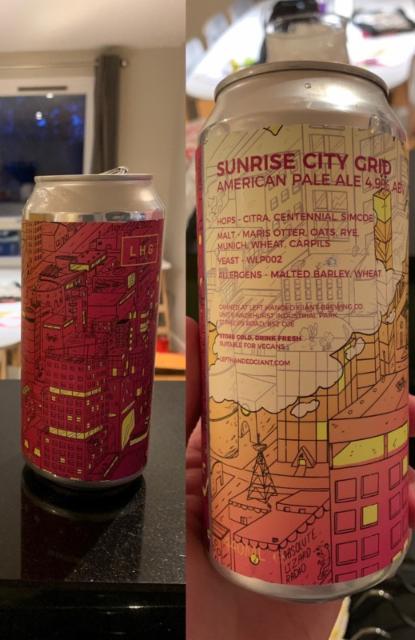 Sunrise city grid 4.9%, Left Handed Giant Brewing, England