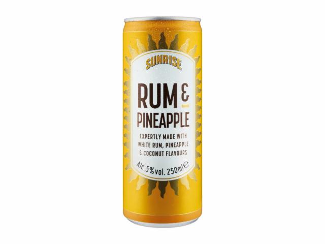 Sunrise rum & Pineapple, Lidl Stores UK