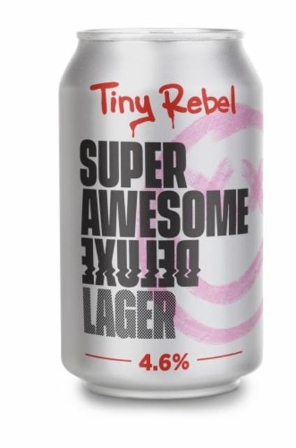Super Awesome Deluxe Lager 4.6%, Tiny Rebel Brewing, Wales