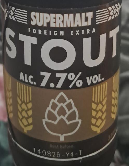 supermalt foreign extra 7.7%, Royal Unibrew, Denmark
