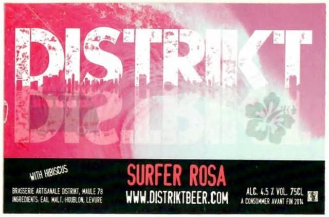 Surfer Rosa 4.5%, Distrikt Beer, France