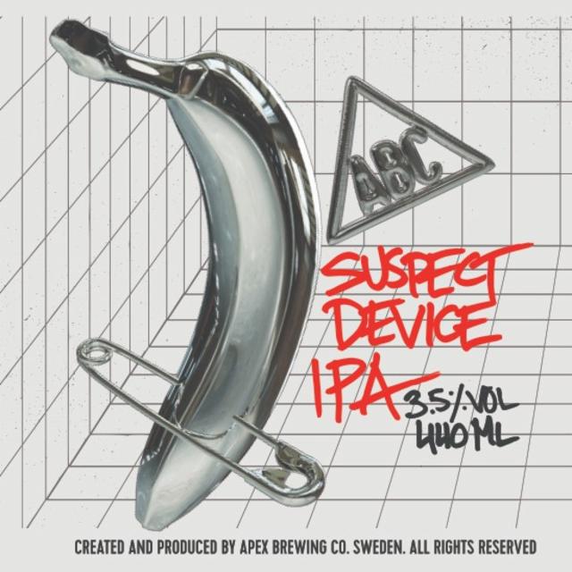 Suspect Device IPA 3.5%, Apex Brewing Company, Sweden