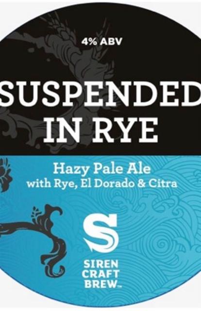 Suspended In Rye 4.0%, Siren Craft Brew, England
