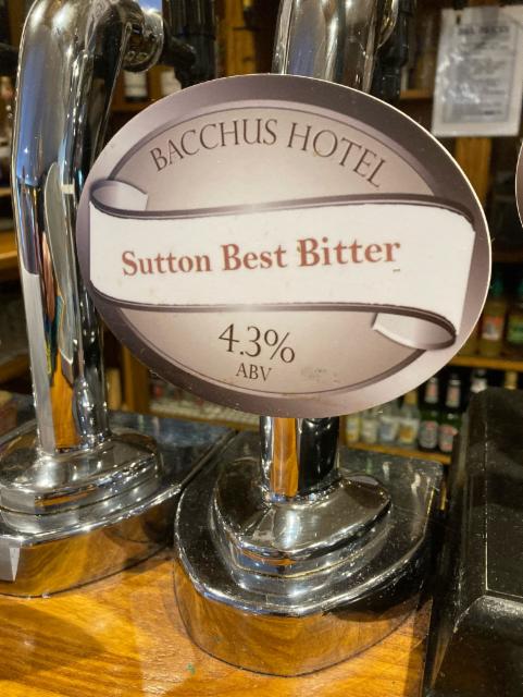 Sutton best bitter 4.3%, Bacchus Brewing Company, England