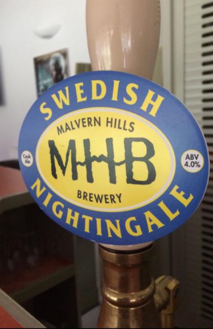Swedish Nightingale 4.0%, Malvern Hills Brewery, England