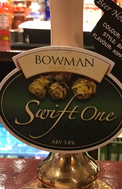 Swift One 3.8%, Bowman Ales Ltd, England