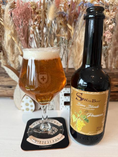 Swiss Wine Beer Bière Blonde et Prosecco 2023 6.0%, La Sempione, Italy