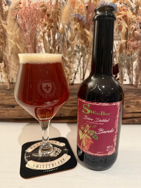 Swiss Wine Beer Bière Dubbel et Barolo 2023 7.4%, La Sempione, Italy