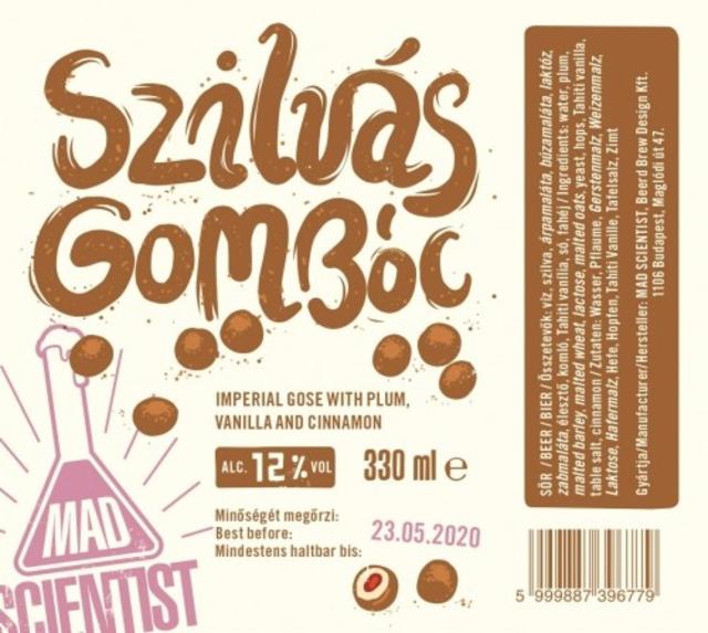 Szilvás Gombóc 10.0%, Mad Scientist, Hungary