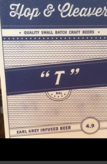 "T" 4.9%, Hop & Cleaver, England