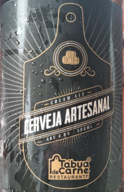 tábua de carne cream ale 4.0%, Cervejaria raffe, Brazil