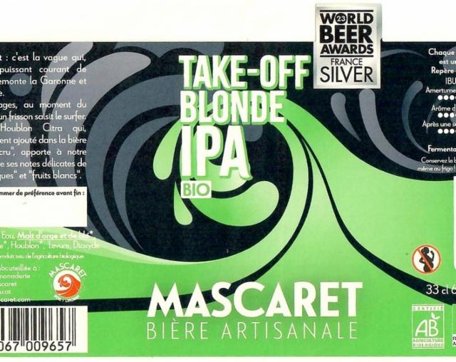 Take-Off Blonde IPA 6.0%, Brasserie Du Mascaret, France