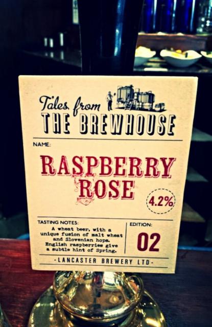 Tales From The Brewhouse No.2 Raspberry Rose 4.2%, Lancaster Brewery Ltd, England