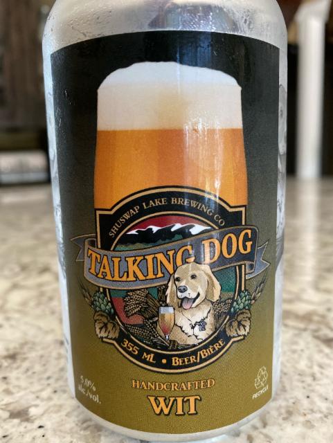 Talking Dog Wit Beer 5.0%, Barley Station Brew Pub (Shuswap Lake Brewing Company), Canada