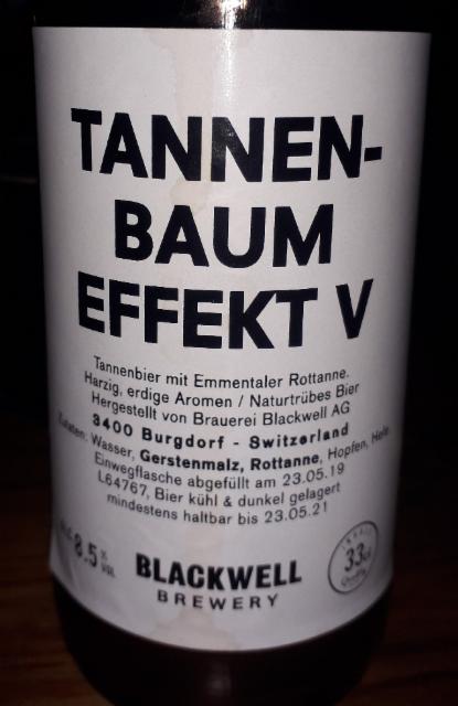 tannen-baum effekt V 8.5%, Blackwell Brewery, Switzerland