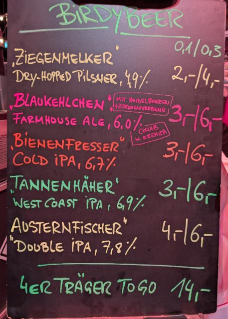 Tannenhäher, The Fabulous Birdy Beer
