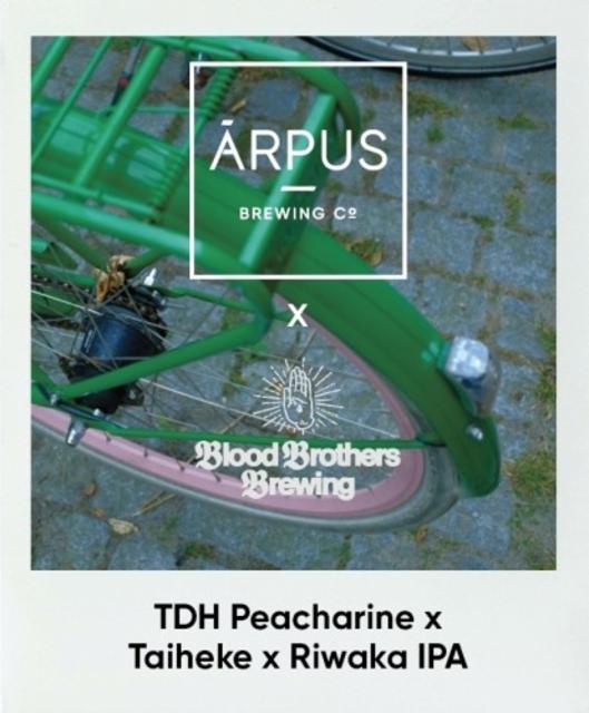 TDH Peacharine x Taiheke x Riwaka IPA (Collab Blood Brothers) 6.5%, Ārpus Brewing Co., Latvia