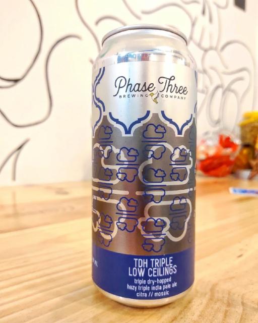 tdh triple low celings 10.0%, Phase Three Brewing, United States