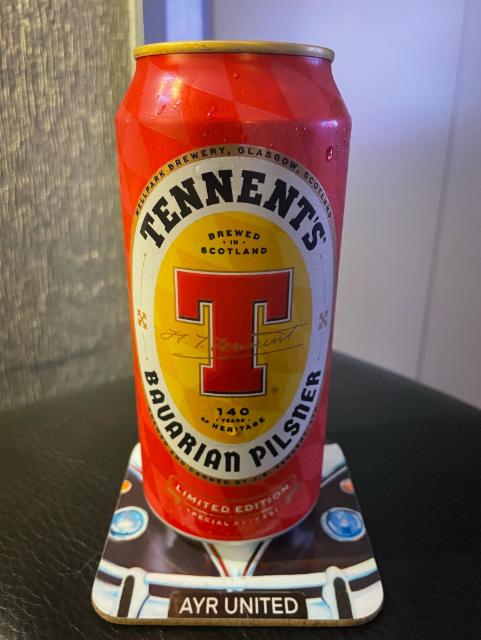 Tennents Bavaria Pilsner 4.7%, Tennent Caledonian Brewery, Scotland