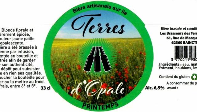 Terres D'Opale Printemps 6.5%, Les Brasseurs Des Terres D'Opale, France