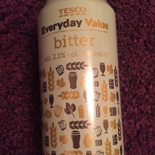 Tesco Everyday Value Bitter 2.1%, Tesco, England