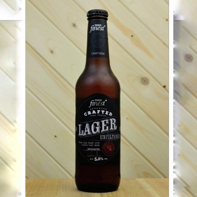 Tesco Finest Unfiltered Lager 5.2%, Pivovar Karpat, Slovakia
