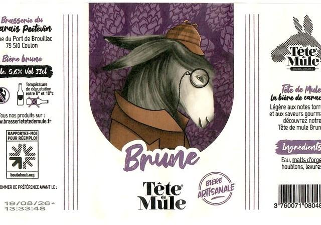 Tête De Mule Brune 5.6%, Brasserie Du Marais Poitevin (Tête De Mule), France