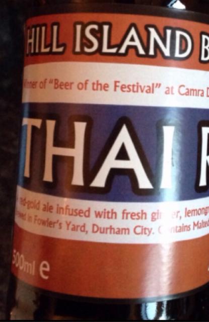 Thai Red 4.3%, Hill Island Microbrewery, England