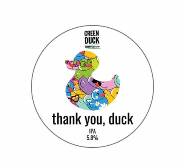 Thank You, Duck 5.8%, Green Duck Beer Co., England