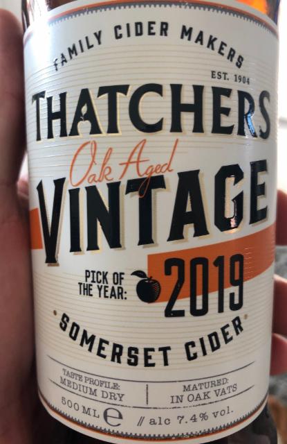 Thatchers Vintage 2019 7.4%, Thatchers Cider, England