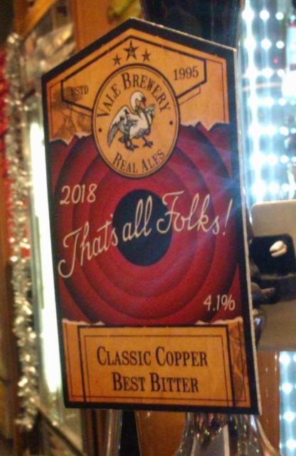 That's All Folks! 4.1%, Vale Brewery, England