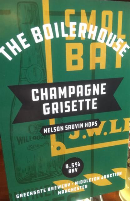 The Boilerhouse Champagne Grisette 4.0%, J.W. Lees Brewery, England
