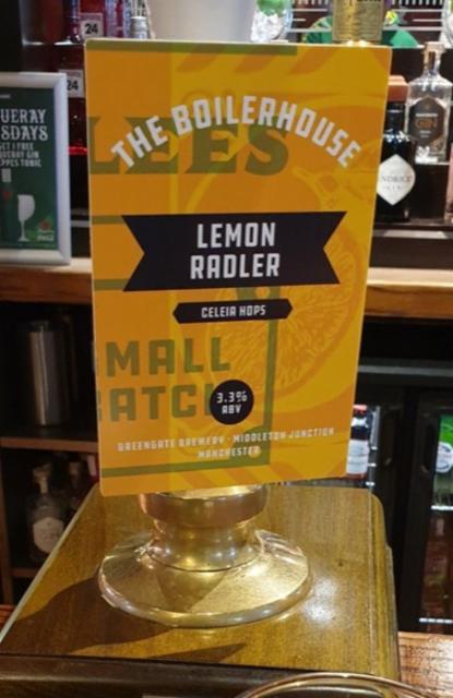 The Boilerhouse Lemon Radler 3.8%, J.W. Lees Brewery, England