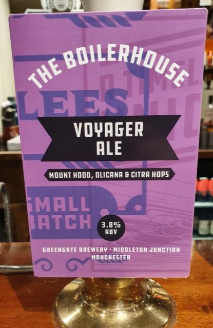 The Boilerhouse Voyager Ale 3.8%, J.W. Lees Brewery, England