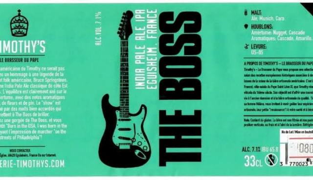 The Boss 7.1%, Timothy's - Le Brasseur Du Pape, France