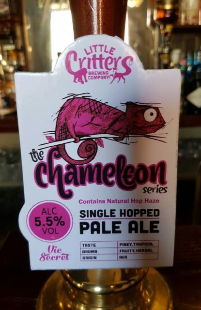 The Chameleon Series: Vic Secret 5.5%, Little Critters Brewery, England