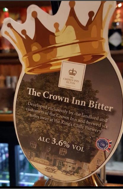 The Crown Inn Bitter 3.6%, KIngs Cliffe Brewery (KCB), England