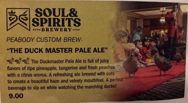 The Duck Master Pale Ale 5.5%, Soul & Spirits, United States