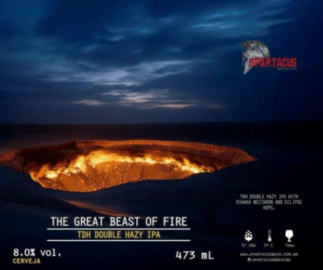 The great beast of fire 8.0%, Spartacus Brewing, Brazil