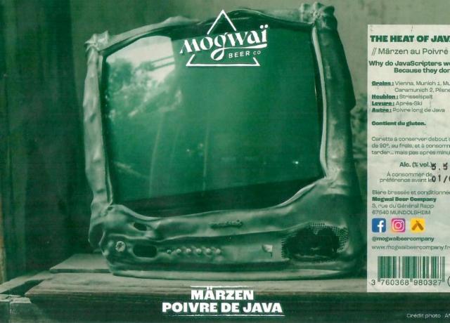 The Heat Of Javascript 5.5%, Mogwaï Beer Company, France