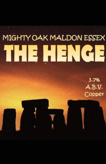 The Henge 3.7%, The Mighty Oak Brewing Company, England