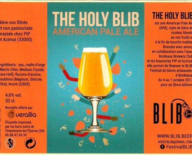 The Holy BLIB 4.6%, Maison PIP | Brasserie Collaborative & Culturelle, France
