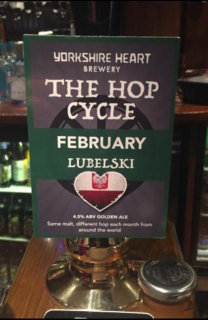 The Hop Cycle - February Lubelski 4.5%, Yorkshire Heart, England