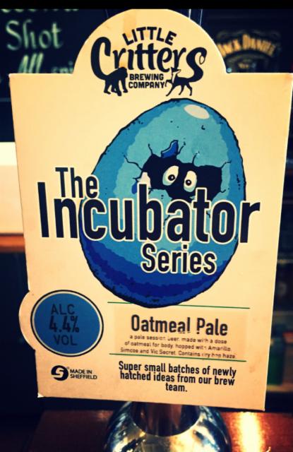 The Incubator Series : Oatmeal Pale 4.4%, Little Critters Brewery, England