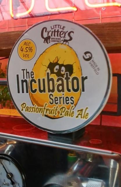The Incubator Series : Passionfruit Pale 4.5%, Little Critters Brewery, England