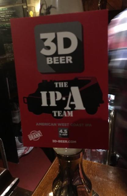 The IP-A Team 4.5%, 3D Beer, England