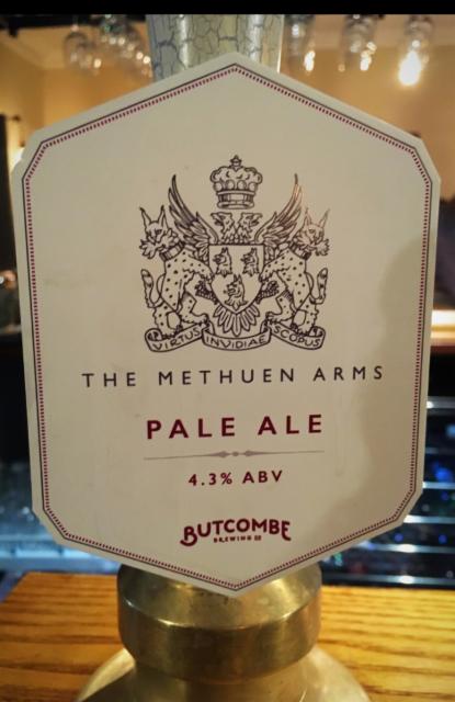The Methuen Arms Pale Ale 4.3%, Butcombe Brewery Ltd, England