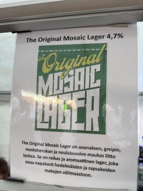 the original mosaic lager 4.7%, Iso-Kallan Panimo, Finland