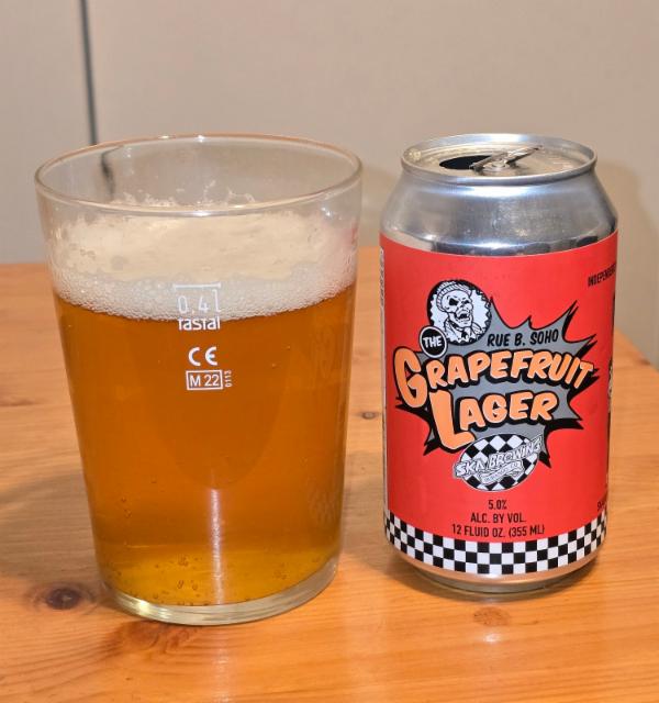 The Rue B. Soho Grapefruit Lager 5.0%, SKA Brewing, United States
